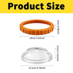 Pool Nut Transparent Cap For Flowclear Sand Filter Cover — Orange Nut+Transparent Cover