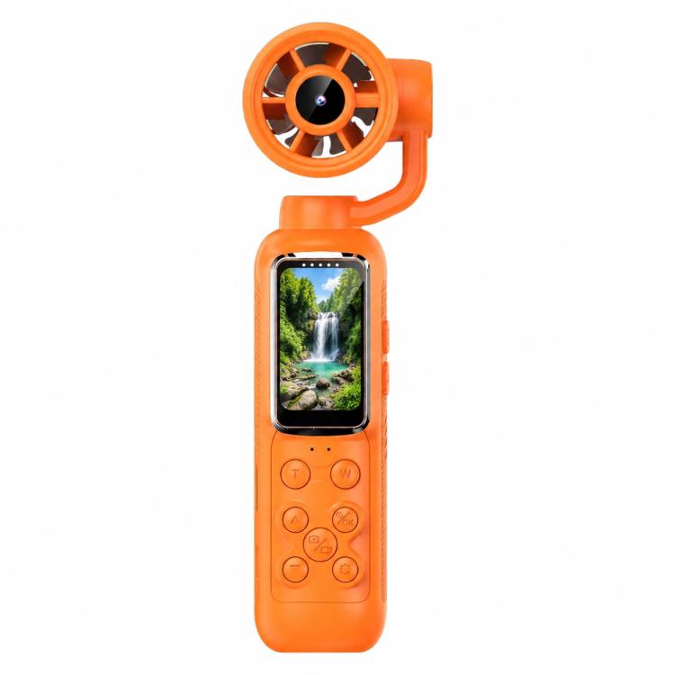 1.47 inch IPS Screen 2.5K HD Handheld Vlog Video Camera with Fan — Orange