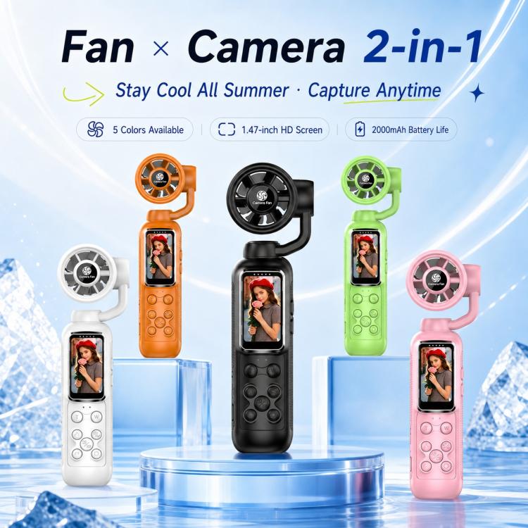 1.47 inch IPS Screen 2.5K HD Handheld Vlog Video Camera with Fan — view 7