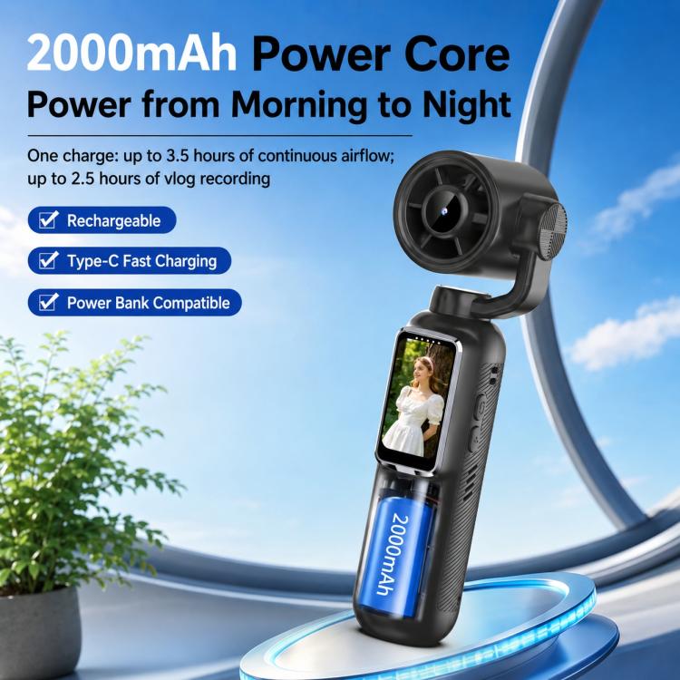 1.47 inch IPS Screen 2.5K HD Handheld Vlog Video Camera with Fan — view 15