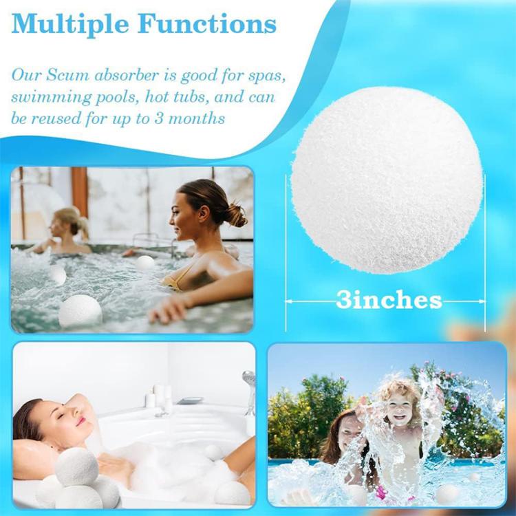 4 PCS/Pack 3 inch Reusable Oil Absorbent Filter Sponge Balls — view 3