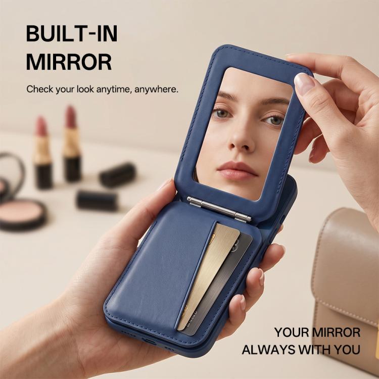 Square Mirror Hinge Folding Magnetic Card Bag