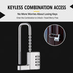 Adjustable Lock-Length Combination Lock for Cabinet Door Handles — view 4
