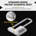 Adjustable Lock-Length Combination Lock for Cabinet Door Handles — view 7