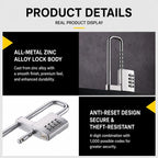 Adjustable Lock-Length Combination Lock for Cabinet Door Handles — view 10