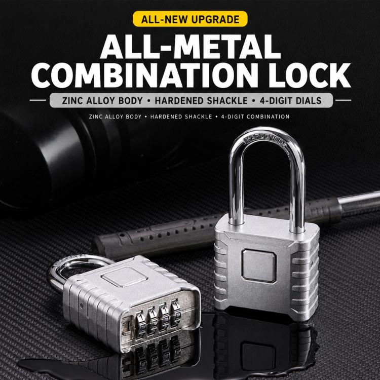 All-Metal Combination Padlock Heavy-Duty Lock for Warehouse & Garden Gate — view 4