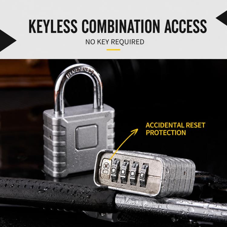 All-Metal Combination Padlock Heavy-Duty Lock for Warehouse & Garden Gate — view 5