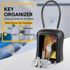 Wall-Mount Key Storage Box Combination Lock with Steel Cable & Plastic Lock Body — view 10