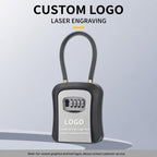 Wall-Mount Key Storage Box Combination Lock with Steel Cable & Plastic Lock Body — view 13