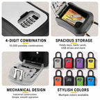 Wall-Mount Key Storage Box Combination Lock with Steel Cable & Plastic Lock Body — view 14