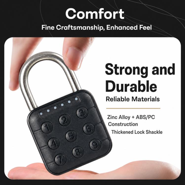 Keypad Smart Combination Padlock Waterproof Security Lock for Cabinets & Gates — view 4