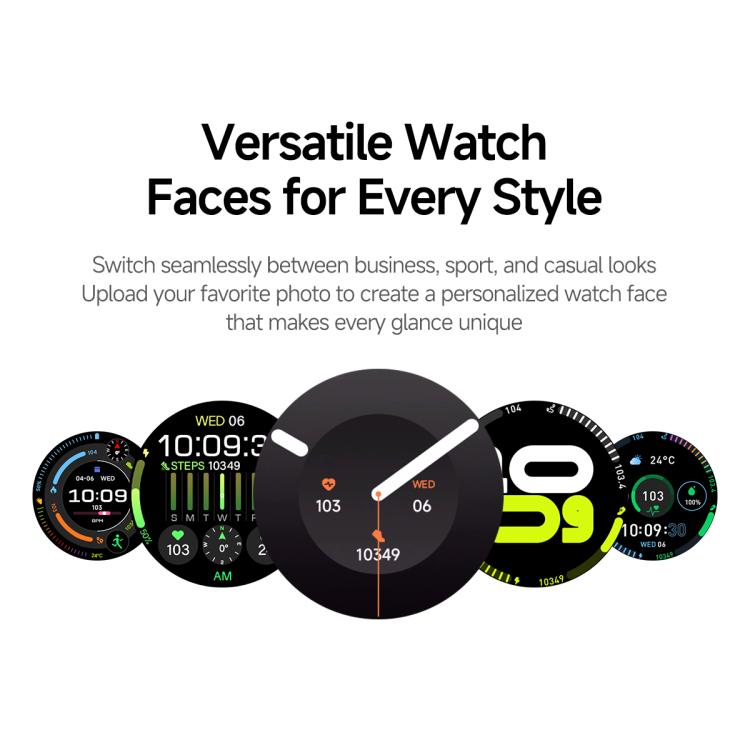 W9 Mini 1.29 inch IPS Round Screen Foreign Language Version Smart Watch Supports Blood Glucose Testing