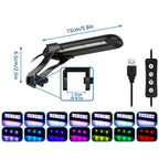 HS-Q1 USB DC5V 6W 15 LEDs Clip-on Aquarium Light with Timer and Dimming Function — view 2