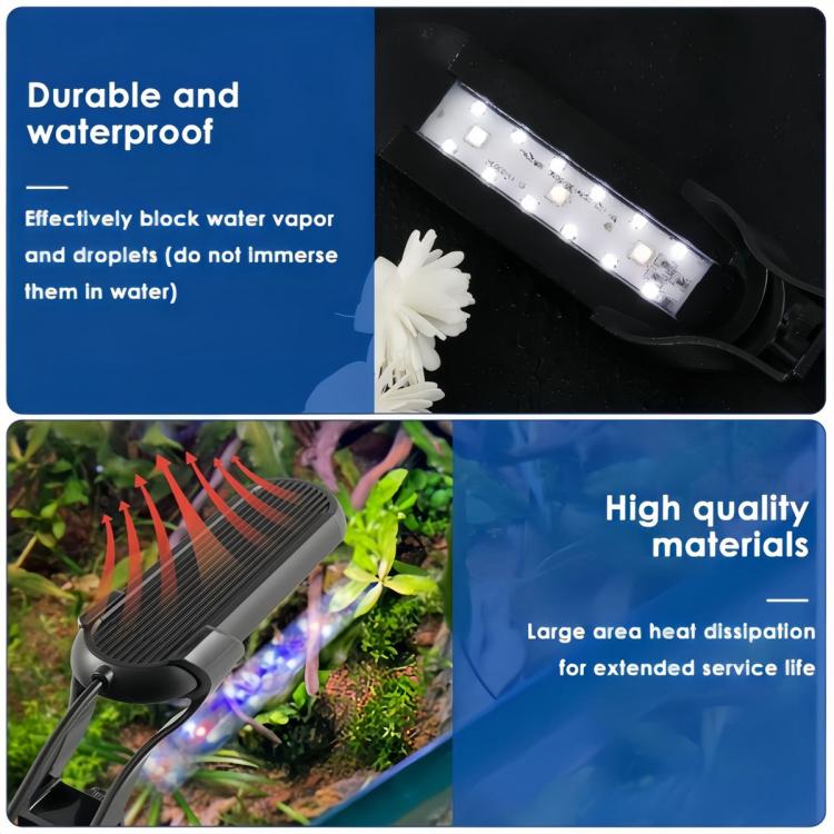 HS-Q1 USB DC5V 6W 15 LEDs Clip-on Aquarium Light with Timer and Dimming Function — view 10