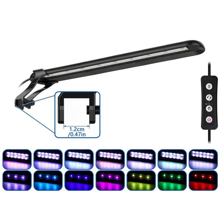 HS-Q30 110V/220V 12W 36 LEDs Clip-on Aquarium Light with Timer and Dimming Function