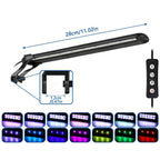 HS-Q30 110V/220V 12W 36 LEDs Clip-on Aquarium Light with Timer and Dimming Function — AU Plug