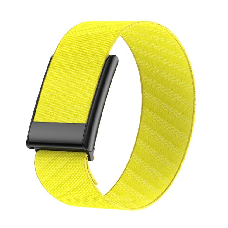 Stretch Nylon Woven Watch Band — Amber Pink Black