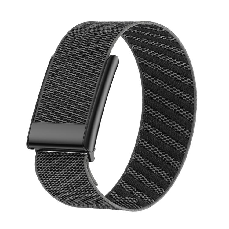 Stretch Nylon Woven Watch Band — Dark Orange Black