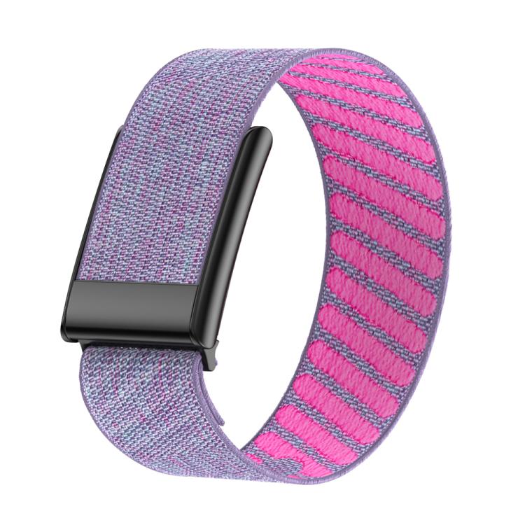 Stretch Nylon Woven Watch Band — Sakura Pink Black