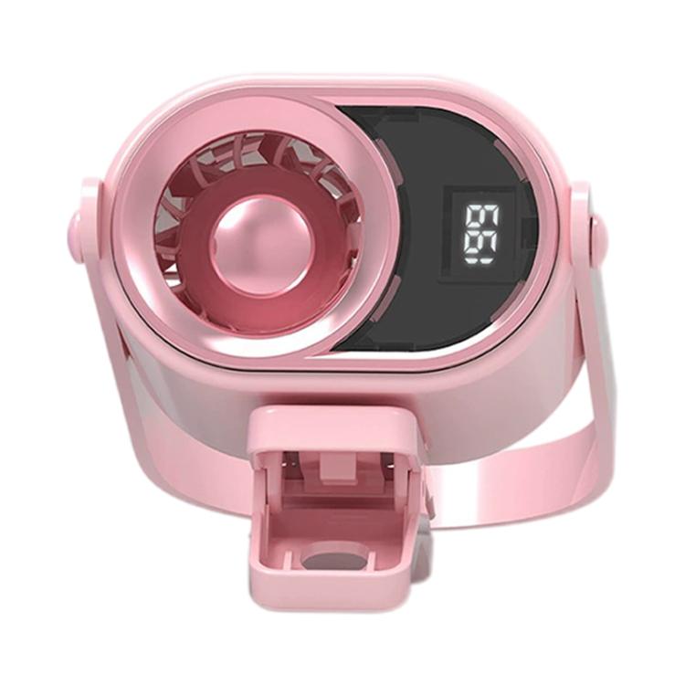 Portable Clip-on Smart Stepless Speed ??Control Digital Display Fan — White
