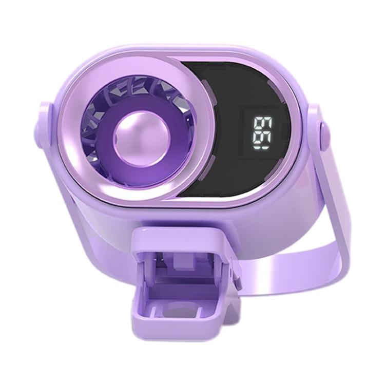 Portable Clip-on Smart Stepless Speed ??Control Digital Display Fan — Green