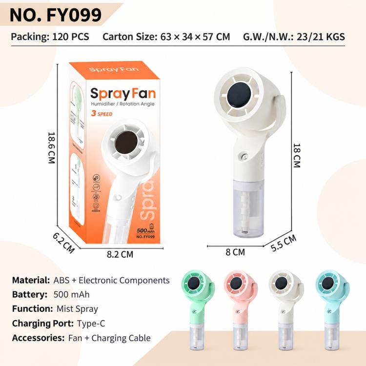 FY099 Spray Misting Cooling Handheld Fan — view 13