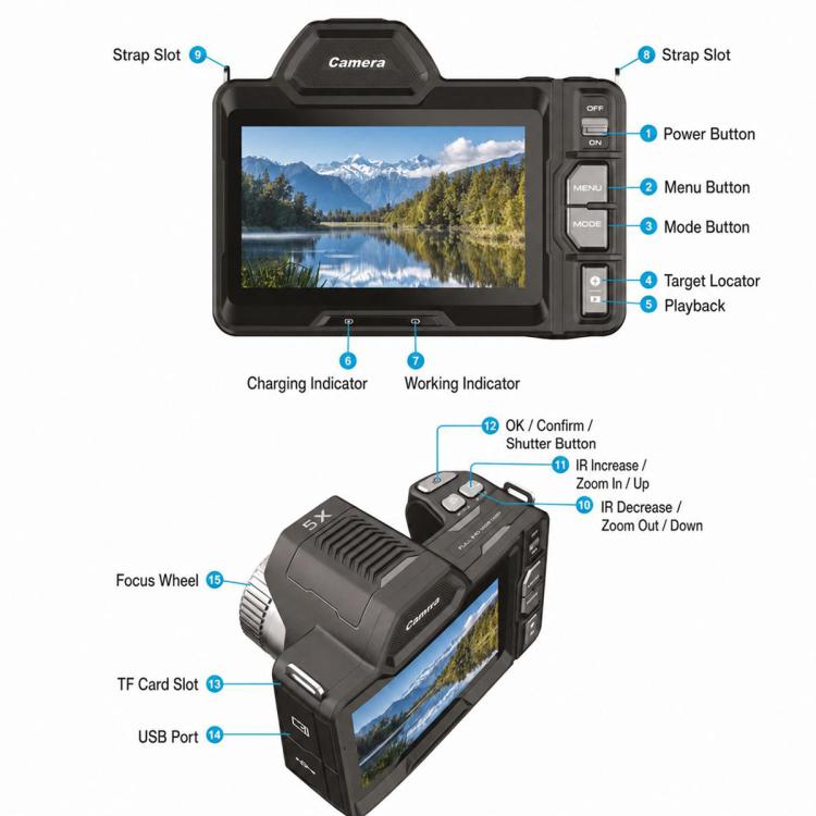 007 Full-Color Night Vision WiFi 4K High-Definition Digital Camera — view 11