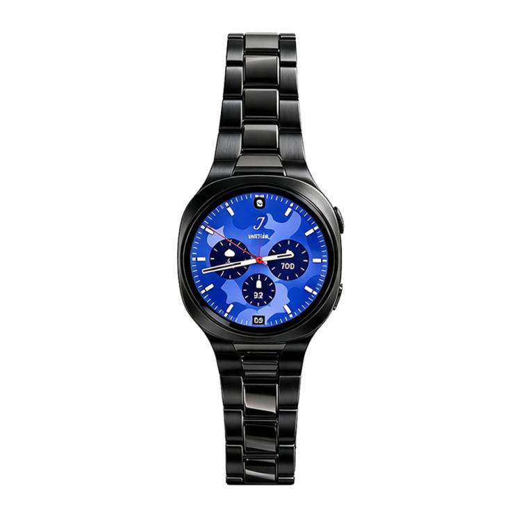 Three-Link Oyster Folding Clasp Stainless Steel Watch Band