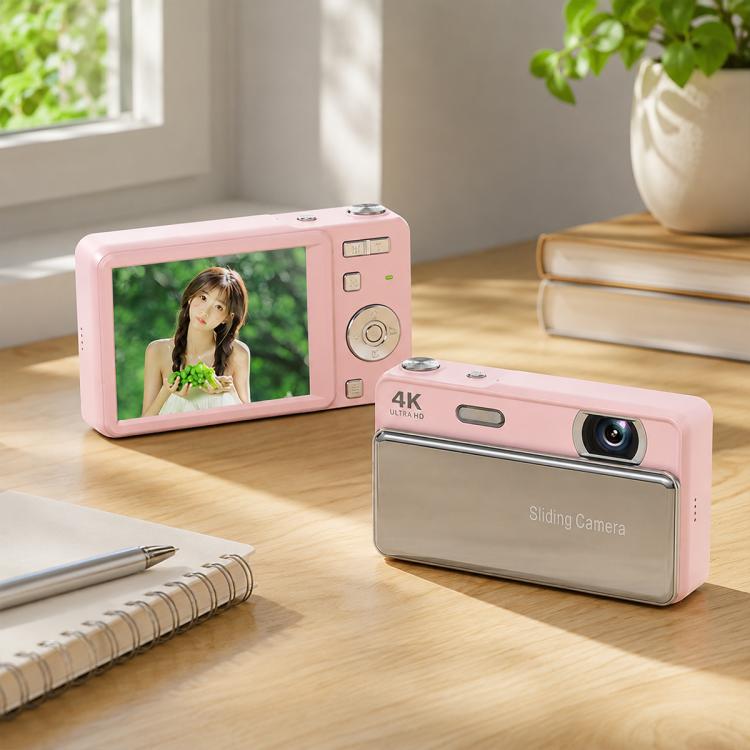 M15 Sliding Cover 4K 64MP CCD-Style Digital Camera — White