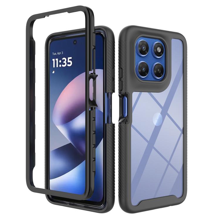 Starry Sky Solid Color Shockproof TPU Clear PC Phone Case