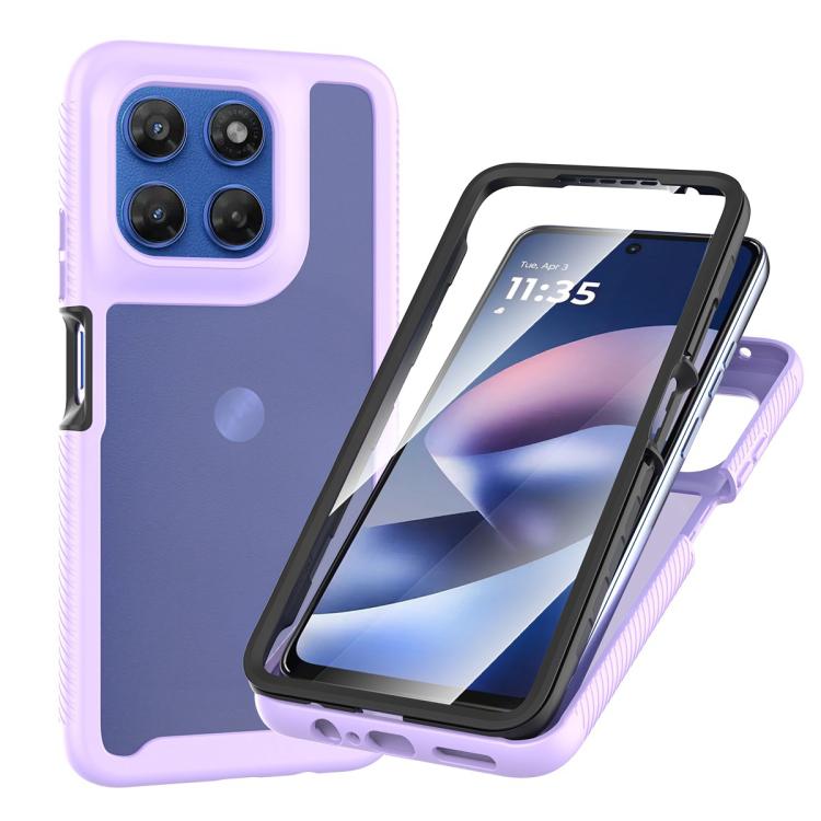 Starry Sky Matte Two-Tone TPU Hybrid PC Phone Case with Screen Protector