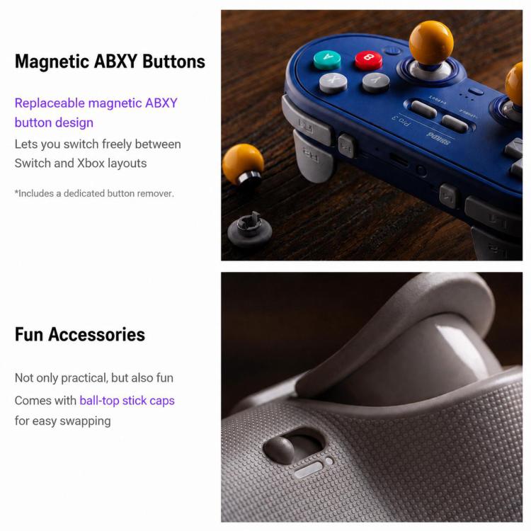 8BitDo Pro 3 TMR Joystick 2.4G Wireless Bluetooth Game Controller Gamepad