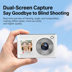 DC325 Front and Rear Dual Screen Filters Selfie Camera CCD Camera — Black