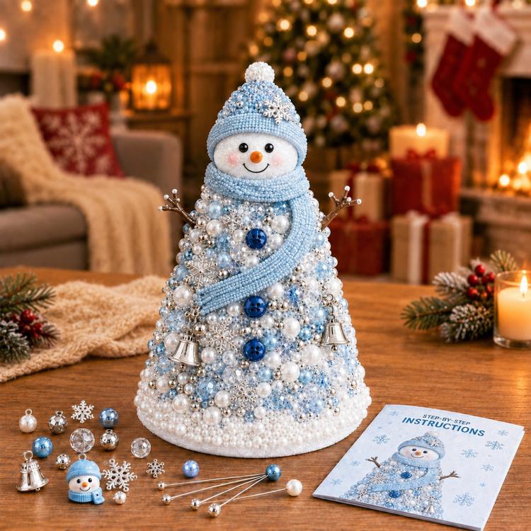 DIY Beaded Holiday Decorations Tree Craft Kit — Santa Claus