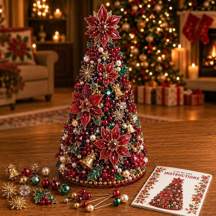 DIY Beaded Holiday Decorations Tree Craft Kit — Snowman