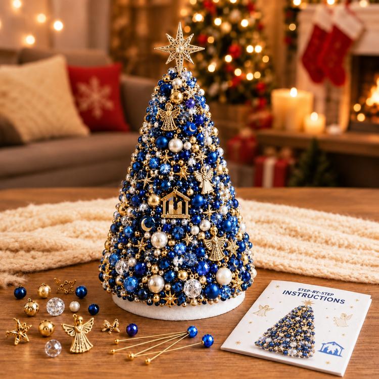 DIY Beaded Holiday Decorations Tree Craft Kit — Angel
