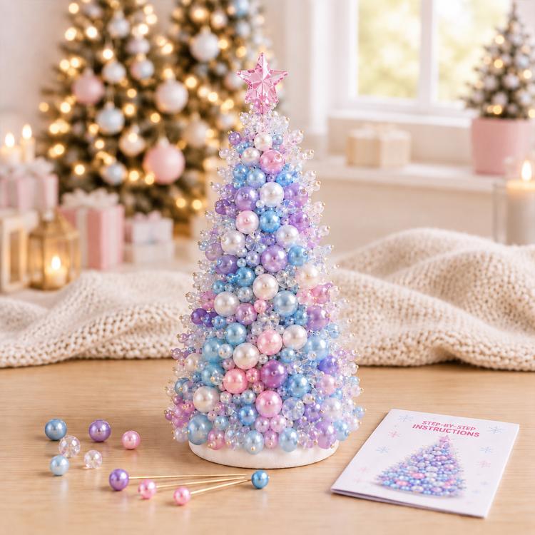 DIY Beaded Holiday Decorations Tree Craft Kit — Christmas Tree B-Springtime