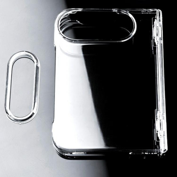 Transparent PC Dual Axis Shockproof Phone Case with Lens Cover