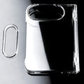 Transparent PC Dual Axis Shockproof Phone Case with Lens Cover