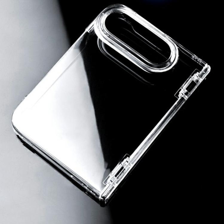 Transparent PC Dual Axis Shockproof Phone Case with Lens Cover