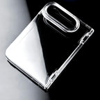 Transparent PC Dual Axis Shockproof Phone Case with Lens Cover