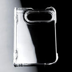 Transparent PC Dual Axis Shockproof Phone Case with Lens Cover