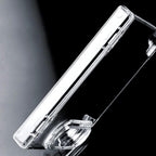 Transparent PC Dual Axis Shockproof Phone Case with Lens Cover