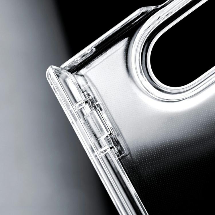 Transparent PC Dual Axis Shockproof Phone Case with Lens Cover