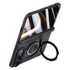 Premium Series Integrated HD Film Center Axis Full Coverage Magnetic Phone Case with Wrist Strap & Ring Holder