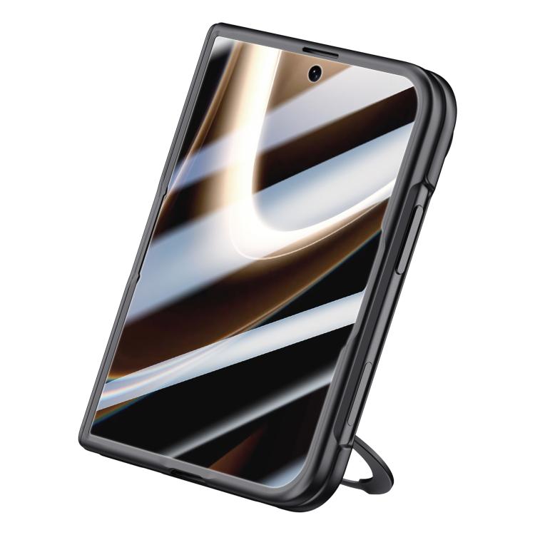 Premium Series Integrated HD Film Center Axis Full Coverage Magnetic Phone Case with Wrist Strap & Ring Holder