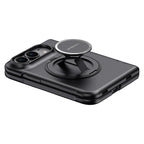 Premium Series Integrated HD Film Center Axis Full Coverage Magnetic Phone Case with Wrist Strap & Ring Holder