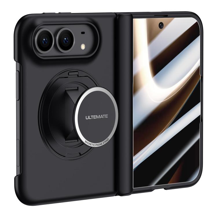 Premium Series Integrated Privacy Film Center Axis Full Coverage Magnetic Phone Case with Wrist Strap & Ring Holder