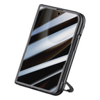 Premium Series Integrated Privacy Film Center Axis Full Coverage Magnetic Phone Case with Wrist Strap & Ring Holder