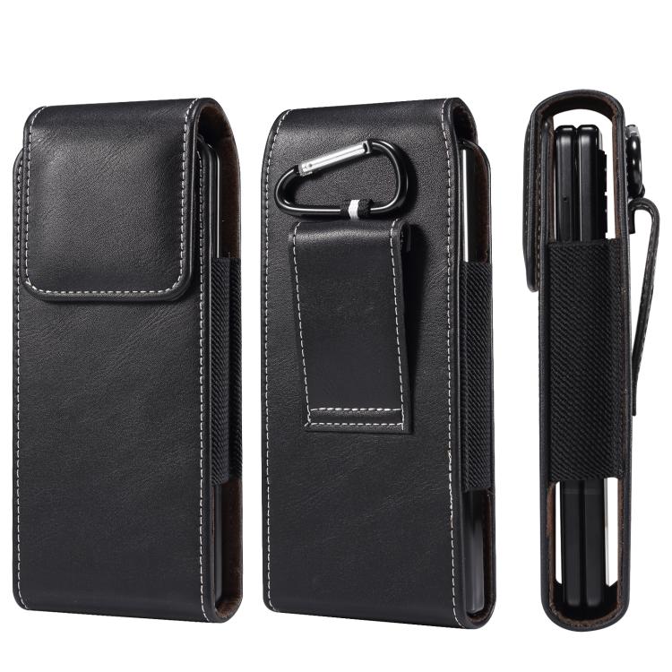 Lambskin-Textured Vegan Leather Vertical Phone Waist Bag